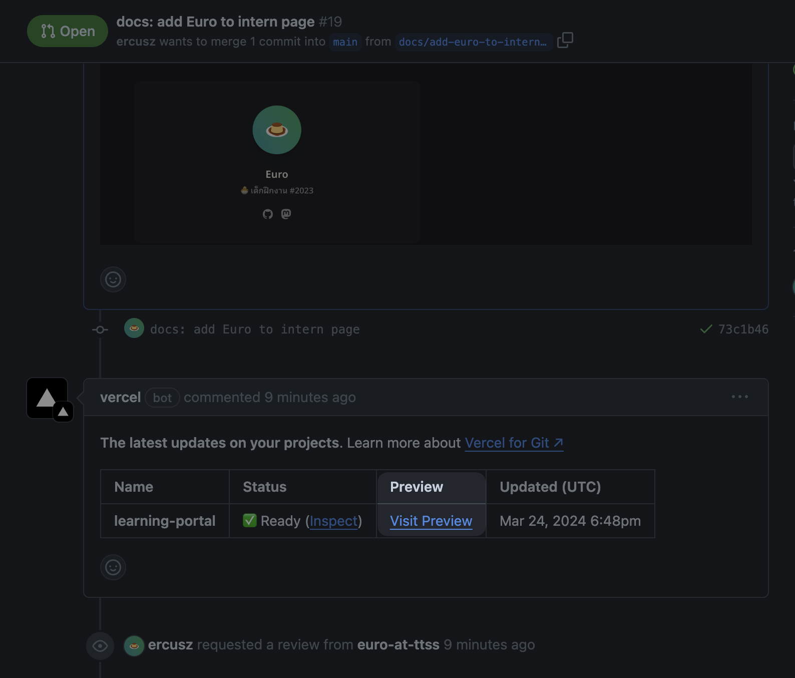 GitHub Pull Request Preview